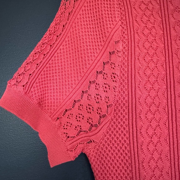 NWT | The Kooples | Red Knit Midi Dress with Cut Out Open Back - Picture 7 of 11